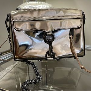 Rebecca Minkoff metallic gold mini M.A.C. Crossbody purse